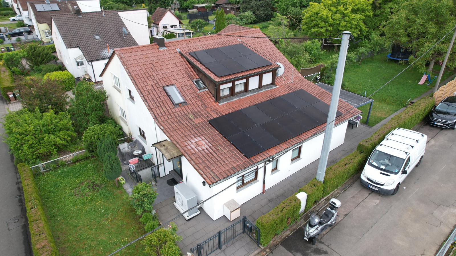 Photovoltaik-Anlage auf einem Wohnhaus in Pforzheim